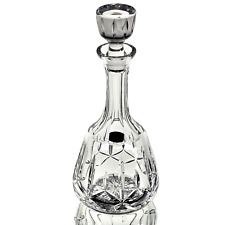 Atlantis Glass Crystal Decanter Vertical Cuts W/ Stopper 11