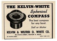 1946 KELVIN-WHITE Spherical Compass Vintage Print Ad picture