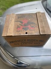 Vintage 1976 Budweiser Anheuser Busch Centennial Wooden Beer Crate Box 1876-1976 picture