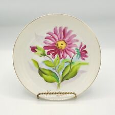 Ucagco Hand Painted Wall Plate Signed: K Nakasima, 6.25” Floral Gold Color Trim picture