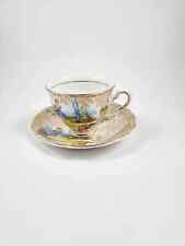Colclough 6199 - Footed Teacup / Saucer - Featuring Crinoline Lady In A Garden picture