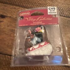 2005 LEMAX Christmas Snow Hill Figurine Sledding With Gramps 52084 *NEW/SEALED* picture