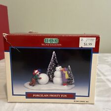 Lemax Village Collection Porcelain Frosty Fun 1996 W/Box Style#63175 picture
