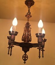 Vintage Lighting 1920s Tudor style quality chandelier picture