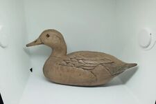 Vintage U.S.A.Carved Wood Duck, Hunting Decoy. Natural. American Rustic Style.  picture
