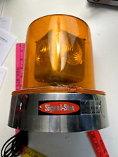 Vintage SIGNAL-STAT 378 Rotating Revolving Beacon Emergency AMBER Light UNTESTED picture