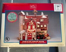 Lemax Harvest Crossing Porcelain Lighted House Barn Sale 2002 #25641 w/ Box picture