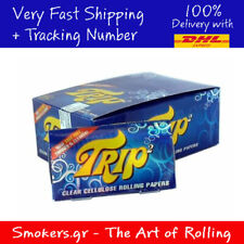 1x Box Trip2 1 1/4 Clear Cellulose Transparent Cigarette Rolling Papers picture