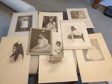 Lot of 8 Antique Photos - Victorian Vintage Portraits/Prints Children picture