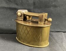 Rare BRILUX for DUNHILL Swiss Brass Lift Arm Table LIGHTER 1950s Vtg WORKS Read picture