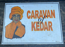 Vintage Leons Custom Signs & Designs Caravan Of Kedar 18X24 Sign 2 Sided picture