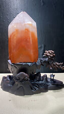 9.8lb Rare Red Rabbit Hair Natural Crystal Obelisk Quartz Tower Wand Point . picture