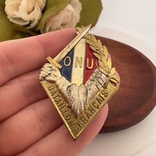 SCARCE ~ KOREAN WAR ~ FRANCE ~ FRENCH BATTALION ARMY MILITARY ~ PIN MEDAL ONU UN picture