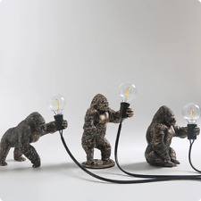 Nordic LED King Kong Resin Animal Lamps Modern Night Lights Living Room Set E picture