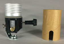 New 3-Terminal Turn Knob Lamp Socket Interior w/ 1/8F Hickey & Paper Insulator picture