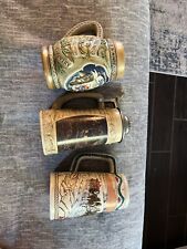 3 Steins. 1996 Budweiser Holiday 1992 Terry Redlin 1983 Old Style ChicagoLand picture