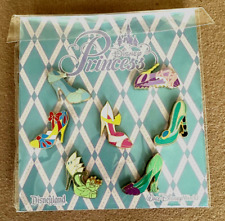 Disney PRINCESS SHOES 7 Pin Booster Pack Retired Set High Heels Stylized SEALED picture