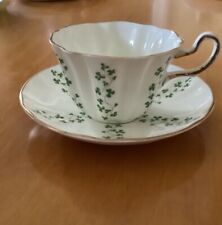 Royal Tara fine bone china Made In Galloway, Ireland Teacup And Saucer, Shamrock picture