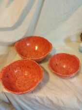 Vintage Set Of (3) Melmac Melamine Strawberry Confetti Nesting Mixing Bowls EX. picture