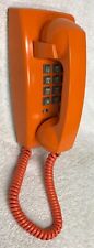 Vintage Northwestern BELL 2554 Series ORANGE Push Button Touch Tone Wall Phone picture