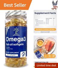 200 Softgels Fish Oil Omega 3 Supplements - Immune Support - 100 Day Supply picture