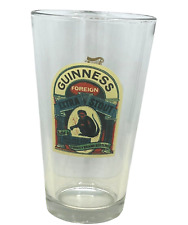 Guinness Foreign Extra Stout Monkey Brand Bottling Beer Ale Pint Glass picture