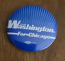 Vintage 1983 Harold Washington for Chicago Mayor  Button Pinback picture