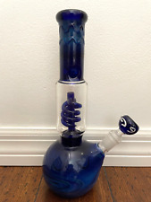 11” Premium Glass Water Pipe Coil Perc Round Bottom 14mm picture