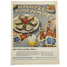 VTG 50's Double Sided Ad Pabst Blue Ribbon Beer / Kelvinator Cabinets Home Appli picture