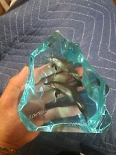 Kitty Cantrell 1994 Dolphins Signed & Numbered Lucite Sculpture picture
