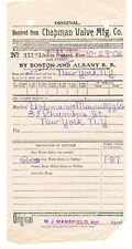 1902 BILL HEAD RECEIPT - CHAPMAN VALVE MANUFACTURING CO - INDIAN ORCHARD MASS picture