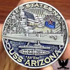 USS Arizona BB-39 Warships of World War 2 75th Anniversary US Navy Veteran Coin picture