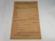 Vtg Orig 1950's Baltimore Ohio B&O Railroad Free Or Reduced Rate Request Form 9 picture