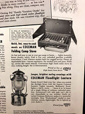 1955 Coleman Camp Stove Lantern Cooler Vintage Print Ad Outing Pals picture