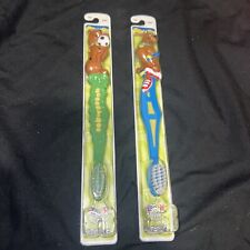 Scooby Doo Toothbrush Cartoon Network Soft Vintage Set Of 2 Soccer Rollerblading picture