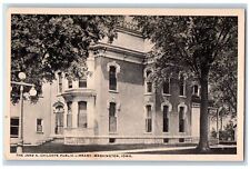 c1920's The Jane A. Chilcote Public Library Building Washington Iowa IA Postcard picture