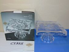 Shannon By Godinger Freedom Collection Crystal Footed Cake Plates 8