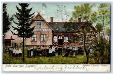 Sweden Postcard Folk school in Dalarna (Orsa) Sweden's Villages 1908 picture