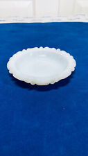Vintage Anchor Hocking Thumbprint Milk Glass Trinket Dish/Ashtray 5.5
