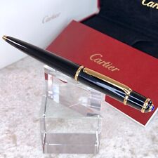Cartier Ballpoint Pen Diabolo Black Resin & 18K Gold Finish with Box&Papers picture