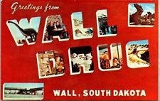 Vintage Greetings from Wall Drug Store Wall South Dakota SD Postcard Advertising picture