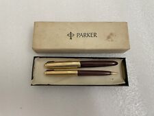Rare Find: 1940’s Parker 51 Demi Pen Pencil Set Gold Nib Gold Filled Cap  picture