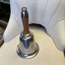 Vintage 11” Chrome and Wood Bell-Shaped Cocktail Shaker, Monogram “the Stetters” picture
