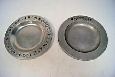 Wilton Armetale RWP Pewter Plate ABC Alphabet 123 Numbers & Freefort? Plate picture