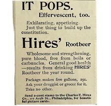Hires Root Beer Soda Pop 1894 Advertisement Victorian It Pops Beverage ADBN1mm picture
