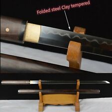 Top Quality Ebony Horn Hand Grind Ninja Clay Tempered Japanese Samurai Sword  picture