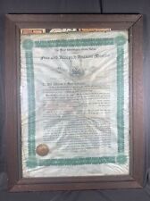 ✨1904 Masonic Order of the Eastern Star Certificate Framed Signed 26.5”x 20.5” picture