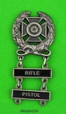 Army Expert Marksmanship Badge with RIFLE & PISTOL Qualification Tab Bars picture