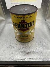 VINTAGE PENNZOIL HD SAE 10W-40 UNOPENED CARDBOARD CAN 1 QT W/ Z-7. FREE/SHIP picture
