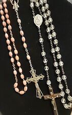 Vintage Estate Rosary Lot 2pc Rosaries Religious Crucifix Catholic  Beautiful  picture